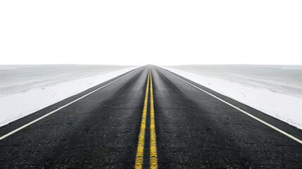 Fototapeta premium Road to personal destiny ,isolated on a pure white background