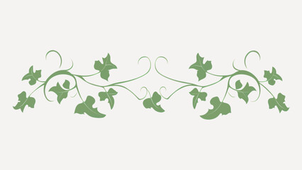 Obraz premium Elegant green ivy border design