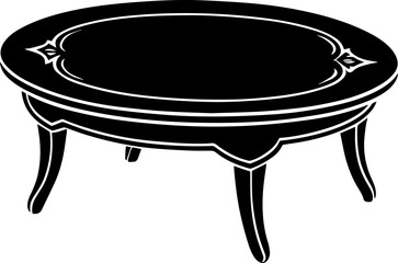 table silhouette vector illustration