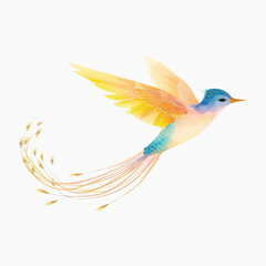 Obraz premium Colorful bird flying gracefully