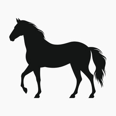 Elegant horse silhouette art