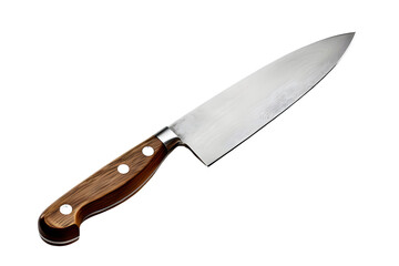 Sharp kitchen knife  isolated on transparent background