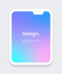 Futuristic square gradient background. Pop up window vector illustration.