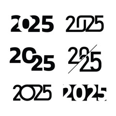 2025 new year decoration, vector illustration