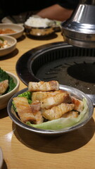 korean food fork bbq dinner grill