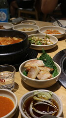 korean food fork bbq dinner grill