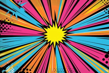 Fototapeta premium colorful pop art background with copy space