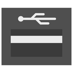 usb plug flat icon