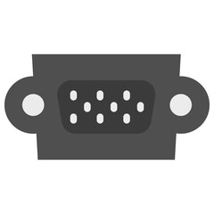 vga port flat icon