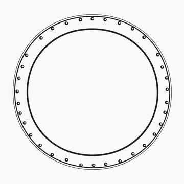 recommend clip art: Circular porthole frame illustration