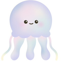 Jellyfish hand drawn cartoon