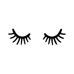  cute cartoon eyelashes vector