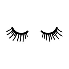  cute cartoon eyelashes vector