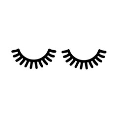  cute cartoon eyelashes vector