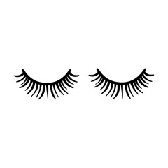  cute cartoon eyelashes vector