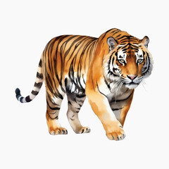 Obraz premium Majestic tiger watercolor painting