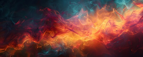 Fototapeta premium Abstract Swirling Patterns of Red, Orange, and Blue