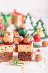 Delicious Christmas cake as perfect a gingerbread dessert..
