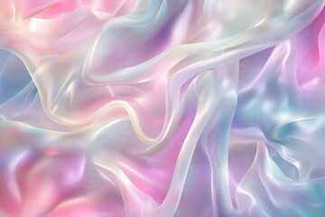 Obraz premium Ethereal Silk: Blending Pastel Hues in Fluid Motion