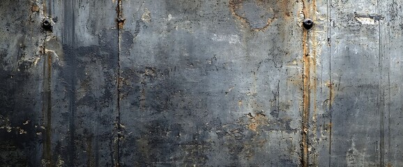 Rusty Industrial Wall with Textured Surface and Patina
