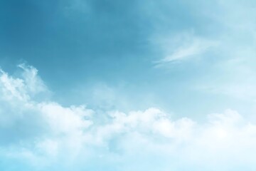 Obraz premium Serene Blue Sky with Soft Clouds