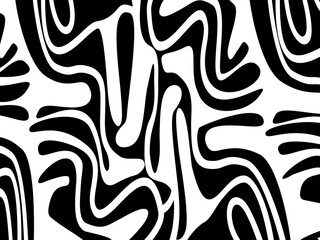 Modern monochrome seamless camouflage pattern. vector background illustration for web, fashion, surface design. Abstract doodle background. Unique background.