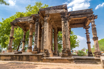 Ghantai mandir in khajuraho the group of monuments of hindu and jain temples in chhatarpur...