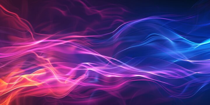 Fototapeta Blue smoke swirls in an intricate fractal pattern, dancing like fire against a black backdrop, a canvas of motion and light