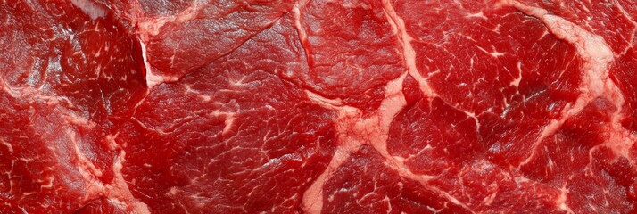 Obraz premium A detailed close up marbled raw beef texture background for cooking and aged steak pattern