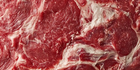 Obraz premium A detailed close up marbled raw beef texture background for cooking and aged steak pattern