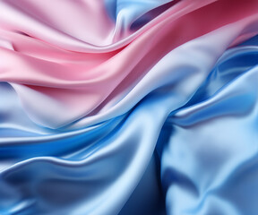 Obraz premium Blue And Pink Silk Fabric Background