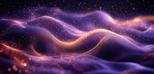 Obraz premium Sparkling Abstract Waves of Light and Color