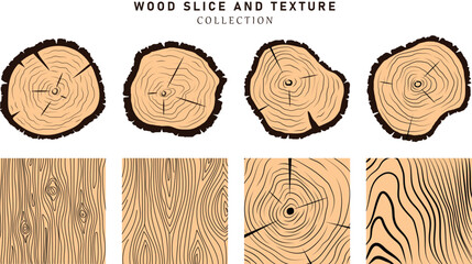 Tree rings. Hand drawn wood slice texture. Abstract tree age year circle. Line wooden circular ripple, nature timber, wood texture