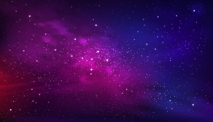 Fototapeta premium Space Sky Galaxy,Cloud with Nebula and Stars at Dark Night Background,Vector Universe filled with Starry in Dark Blue Sky,Beautiful Nature Star field with Milky Way,Horizon banner colorful stardust