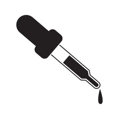 medical tool pipette flat icon vector