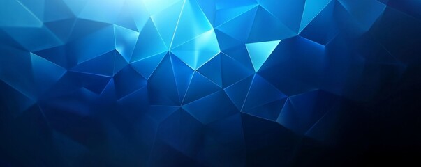 Obraz premium Abstract Blue Geometric Pattern, Digital Art, Polygonal, Abstract Background, Blue, Geometric, Pattern
