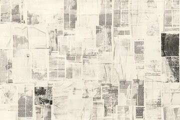 Abstract Geometric Composition of Black and White Textured Layers