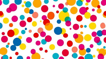 Abstract Colorful Circle Pattern, White Background, Vector, Graphic Design, Polka Dot, Circle, Pattern