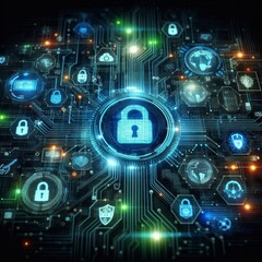 Cybersecurity background, Cybersecurity illustrations
