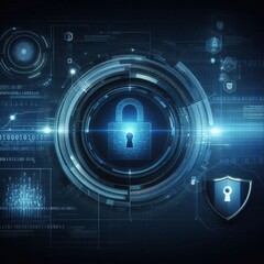 Obraz premium Cybersecurity background, Cybersecurity illustrations 