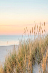 Fototapeta premium Sonnenaufgang am Stranddünen