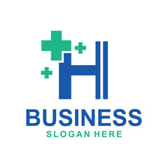 Fototapeta premium Letter H Medical Plus modern logo design. Logo for pharmacy, business, and etc, suitable for your company