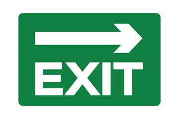 Emergency Exit Symbol Isolate On White Background,Vector Illustration EPS.10