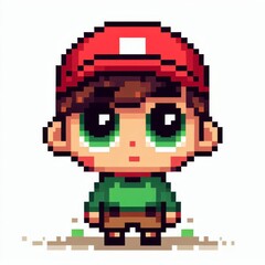 Fototapeta premium Pixel character 