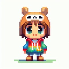 Fototapeta premium Pixel character 