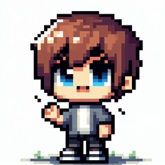 Fototapeta premium Pixel character 