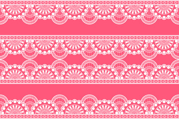 lace borders Vector illustration.
Trim Lace for decoration.
Vector seamless lace border pattern.