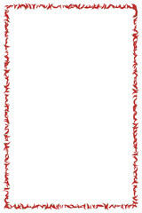 Hot chili red pepper border frame banner. Vegetable spicy pepper poster