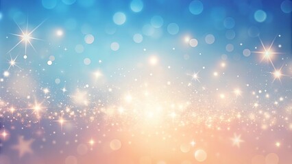 Smooth pastel gradient transitions in apricot and blue with sparkles perfect for a dreamy and magical design concept