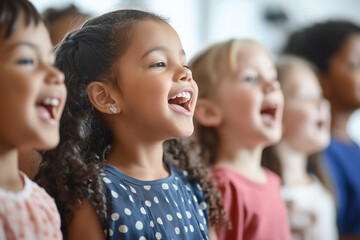Obraz premium A group of children are smiling and laughing together